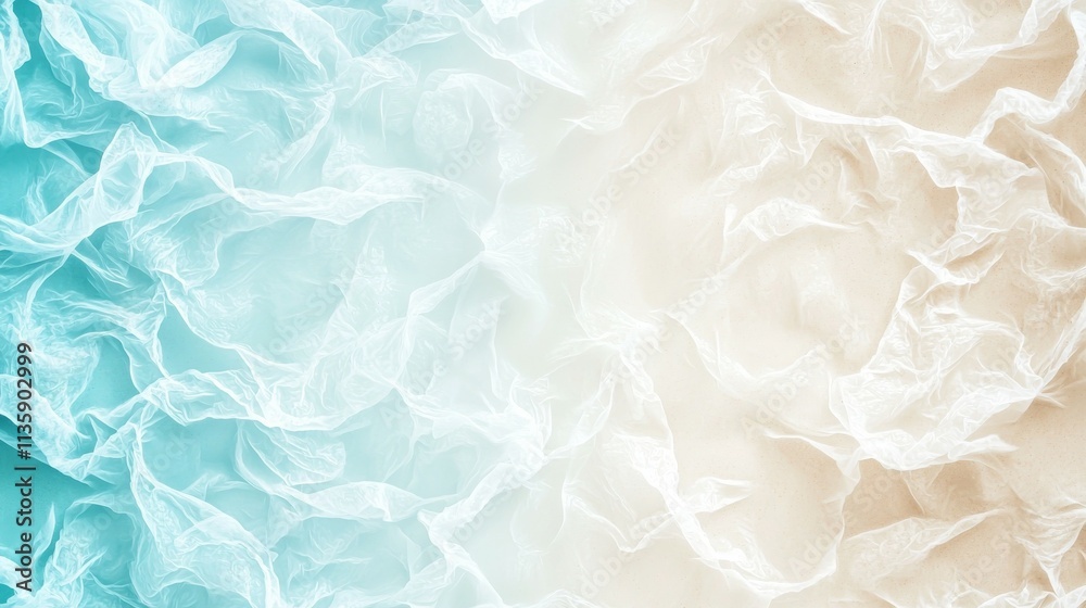 Obraz premium Abstract texture blending blue and beige, creating a soft, calming visual effect.