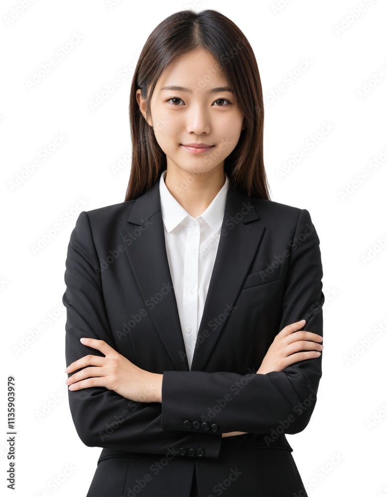 a beautiful young asian woman with long hair wearing office clothes . ai generate a beautiful young asian woman with long hair wearing office clothes . ai generate