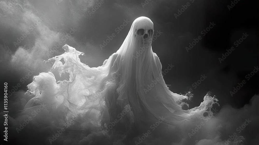 Ethereal Ghost in Monochrome: A Surreal Digital Art Ethereal Ghost in Monochrome: A Surreal Digital Art