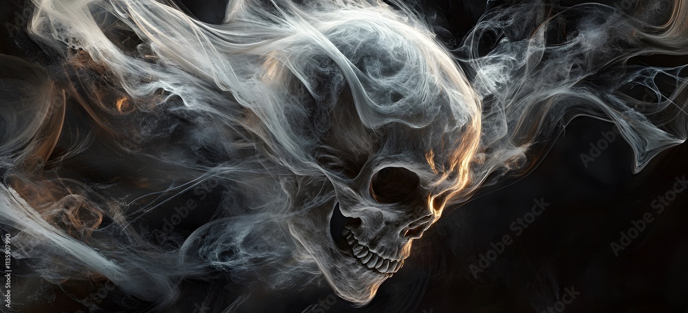 Skull Fog In Dark Halloween Background - Real Mist On Black Floor,
Skull Fog In Dark Halloween Background - Real Mist On Black Floor,
