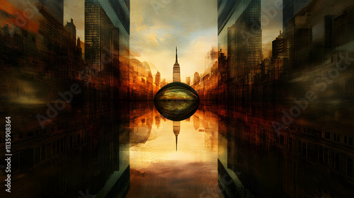Temporal Reflections: A Shattered City in Time