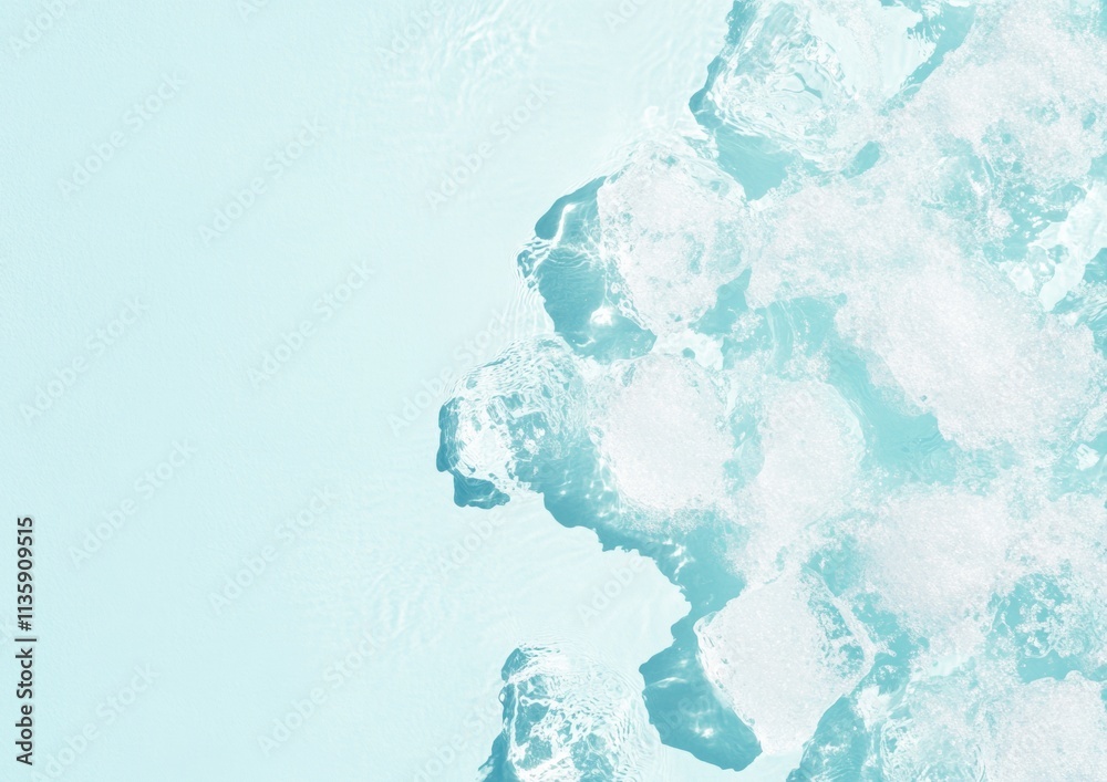 Fototapeta premium Energetic Splash of Icy Elegance Perfect for Polar Bear Plunge Day, Christmas, and New Year Traditions