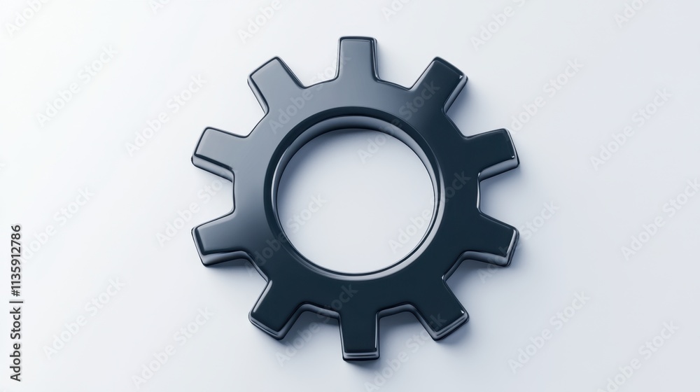 Black gear isolated on white Black gear isolated on white