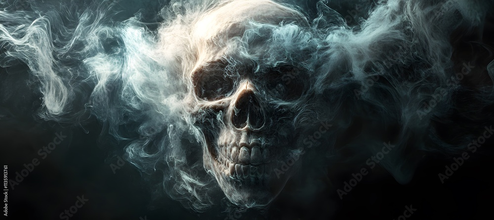 Skull Fog In Dark Halloween Background - Real Mist On Black Floor,
Skull Fog In Dark Halloween Background - Real Mist On Black Floor,