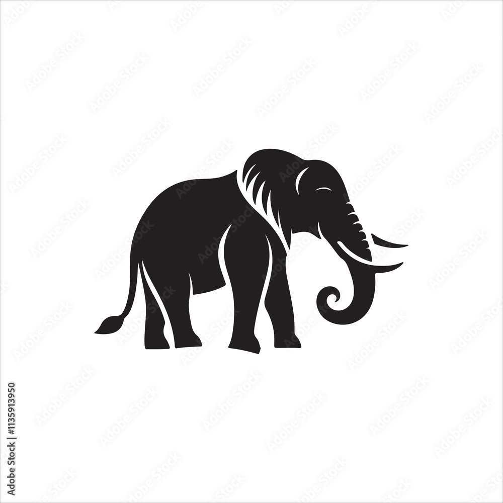 Obraz premium elephant silhouette vector