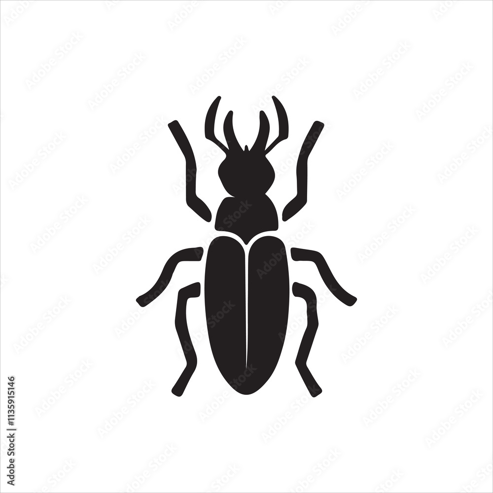 illustration of a silhouette of a bug illustration of a silhouette of a bug