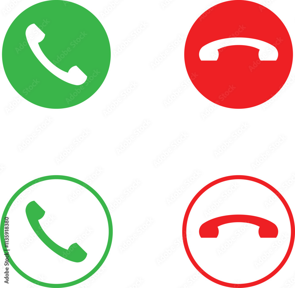 Phone Call Set vector