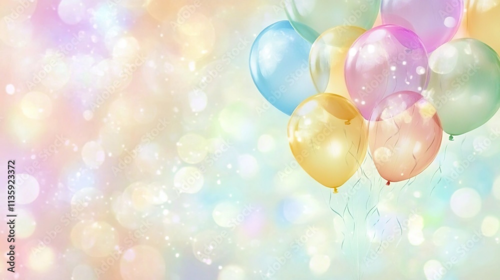 The background features light blue, pink, and yellow pastel colors with a bokeh effect. The background features light blue, pink, and yellow pastel colors with a bokeh effect.