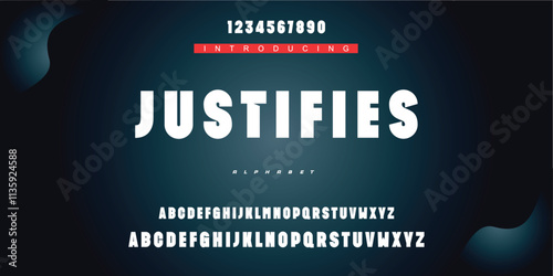 Modern Bold Font. Regular Italic Number Typography urban style alphabet fonts for fashion, sport, technology, digital, movie, logo design, vector illustration