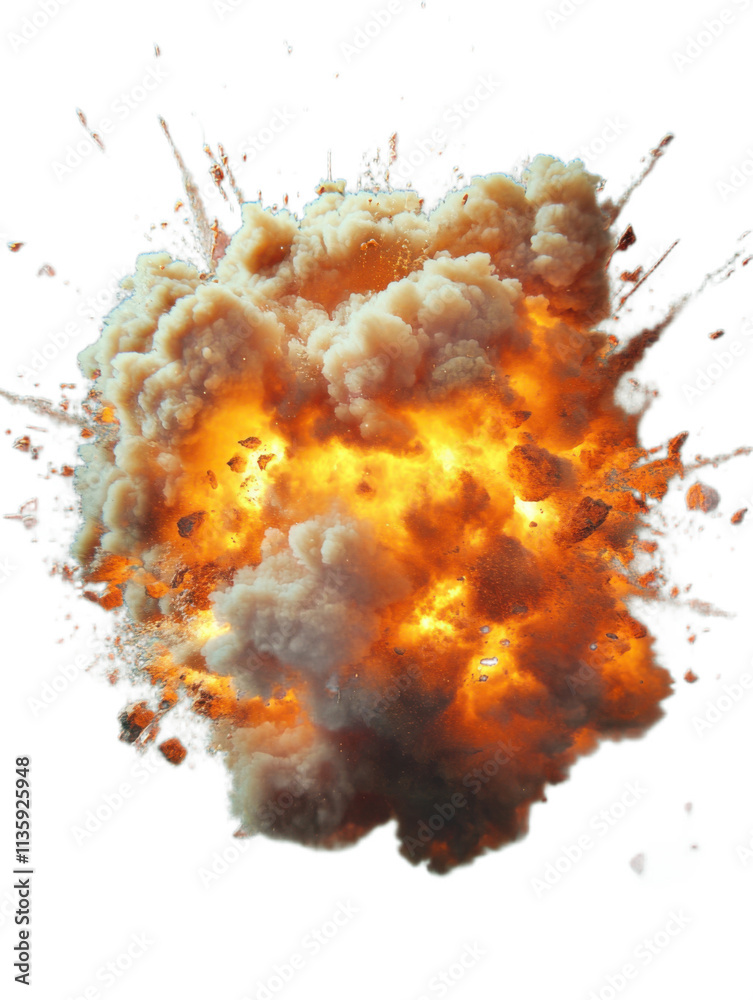 Dynamite flame explosion isolated on white background Dynamite flame explosion isolated on white background