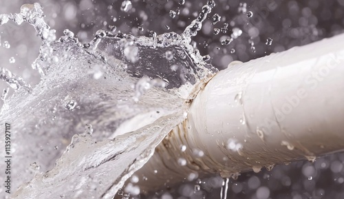 Dramatic Water Leak from Cracked Pipe Burst