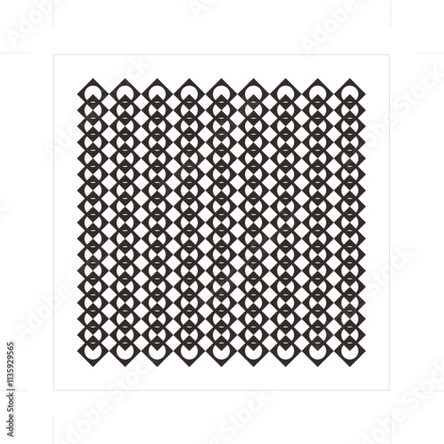Geometric ornaments formed by squares and circles are beautiful and elegant. For graphic source elements
