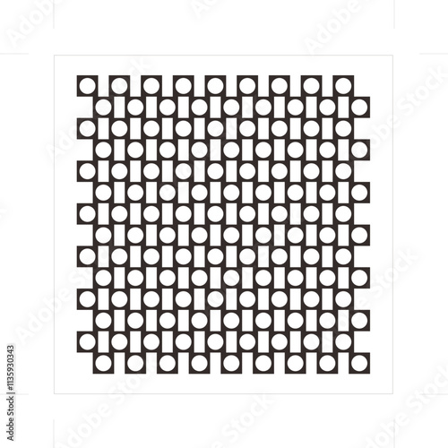Geometric ornaments formed by squares and circles are beautiful and elegant. For graphic source elements