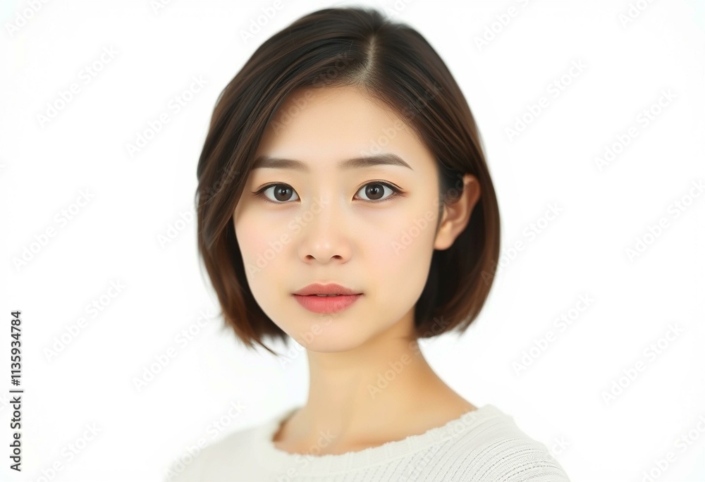 Serene half-length portrait of an Asian woman Serene half-length portrait of an Asian woman