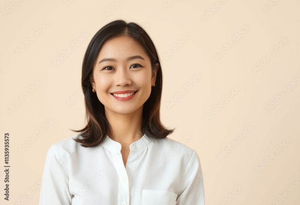 Portrait of a relaxed female with a gentle smile Portrait of a relaxed female with a gentle smile