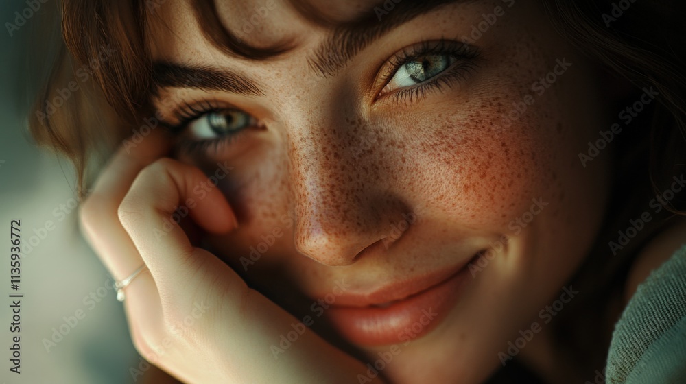 close up portrait of a person with freckles close up portrait of a person with freckles