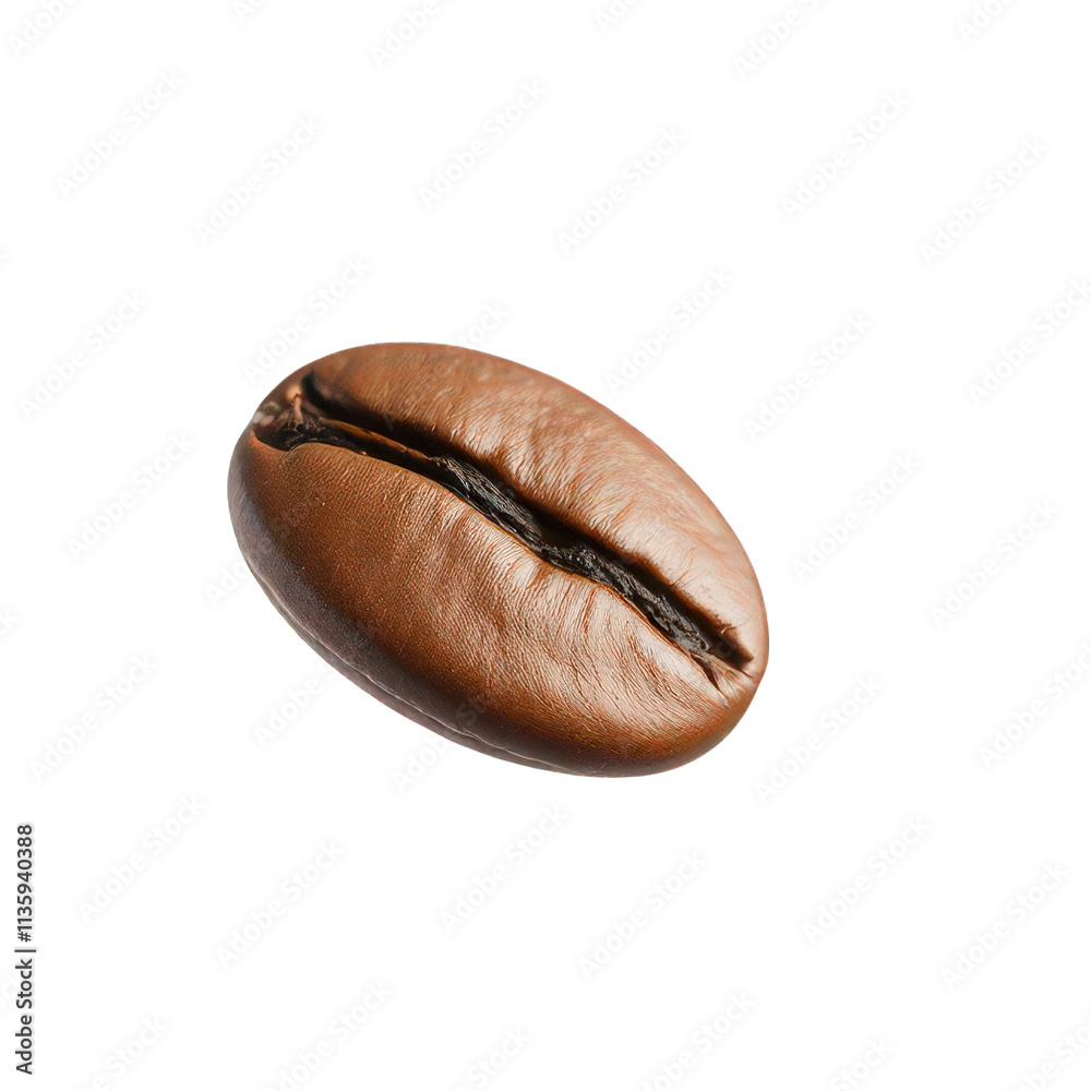 coffee bean isolated on transparent background Generative AI coffee bean isolated on transparent background Generative AI