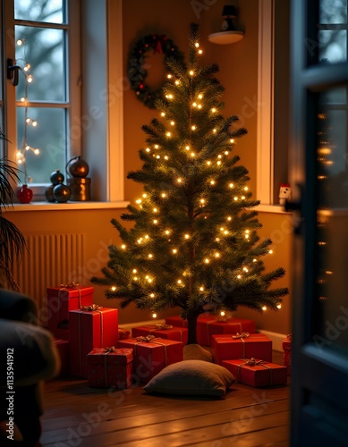 christmas tree with gifts