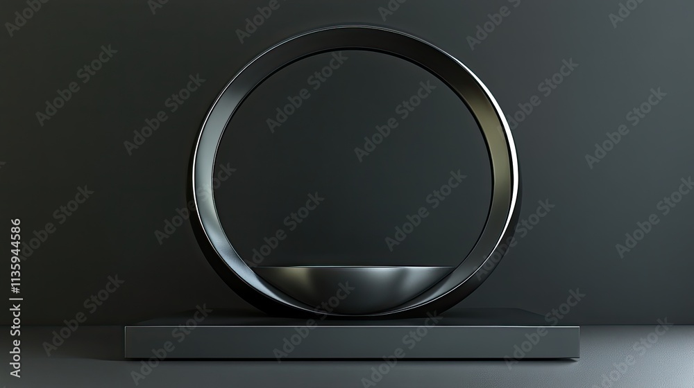 Abstract Black Oval Display Stand Design Abstract Black Oval Display Stand Design