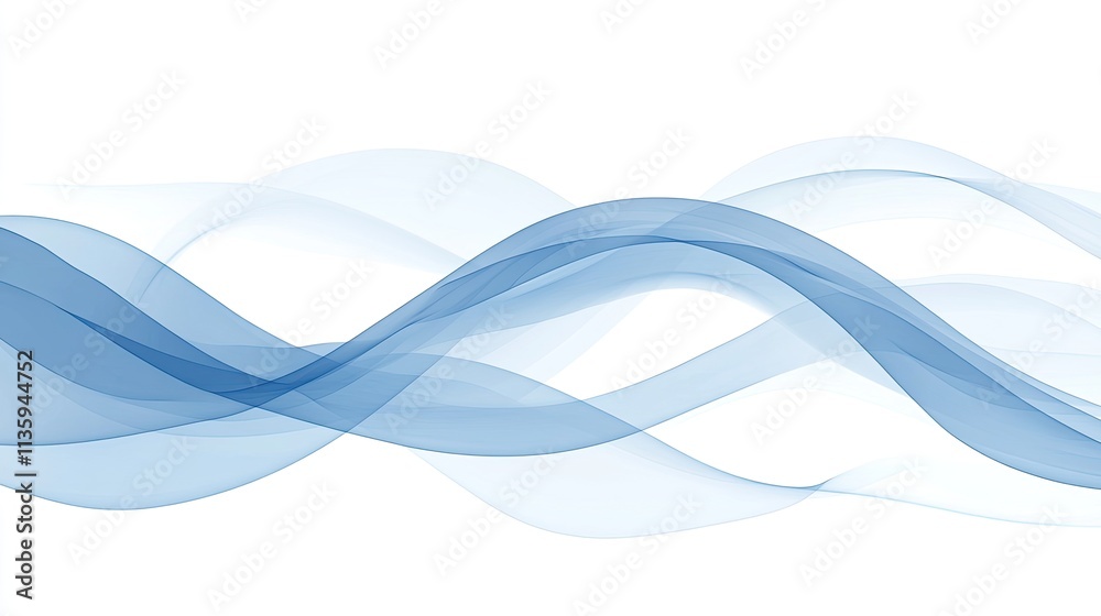 Naklejka premium Abstract Blue Wave Design Background Image