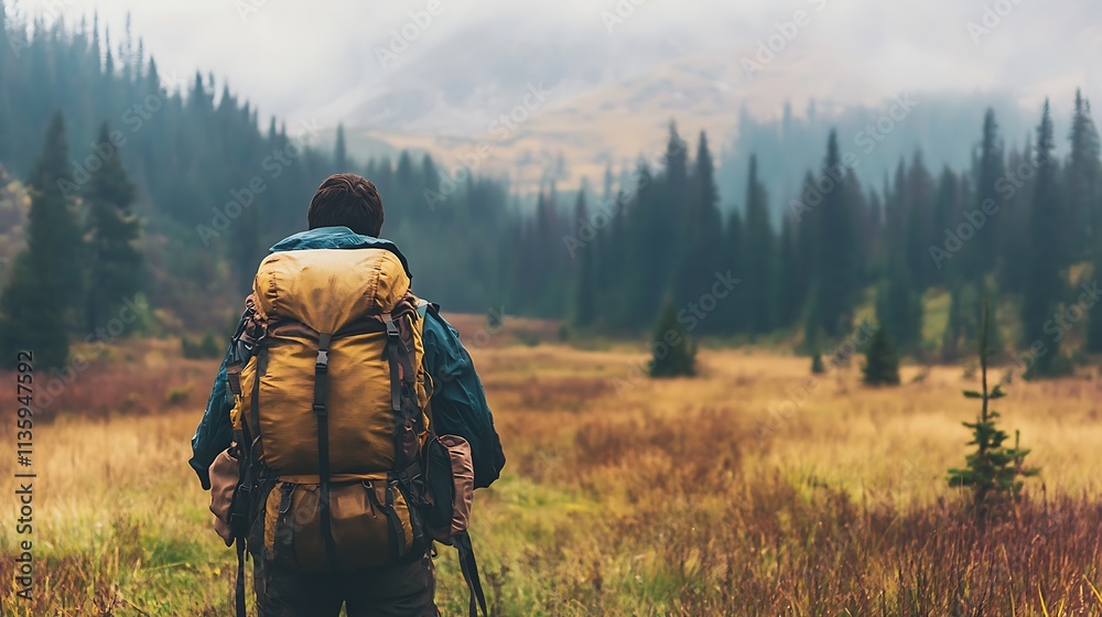 Backpacking Through a Misty Mountain Valley