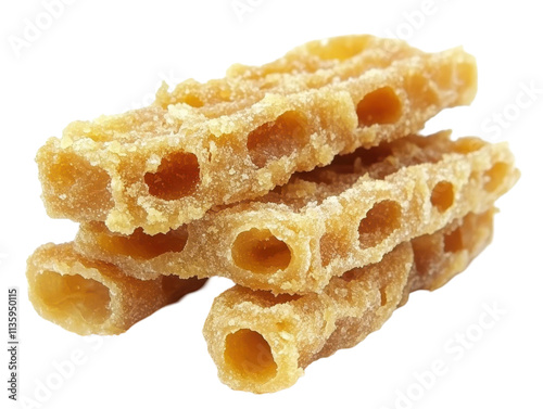 Delicious Honeycomb Candy Bars: A Close-Up of Golden Sweet Treats