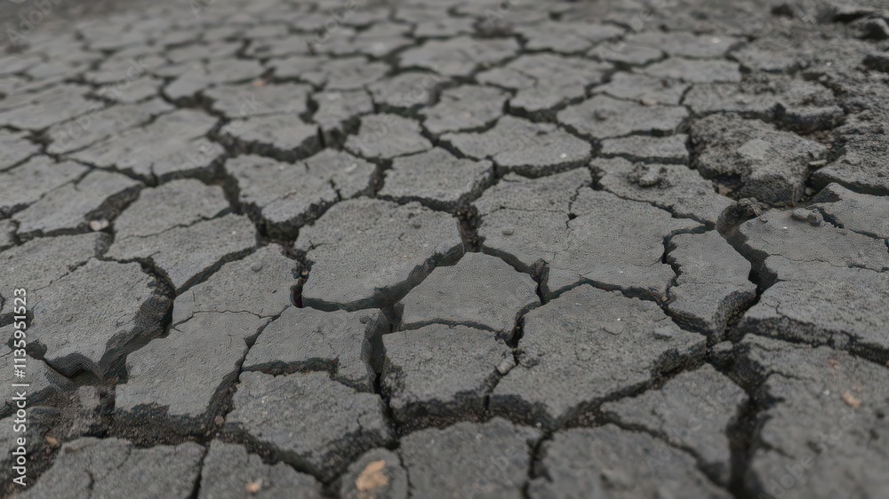 Close-up of volcanic lava texture with dry cracked ground, natural, earth's crust Close-up of volcanic lava texture with dry cracked ground, natural, earth's crust