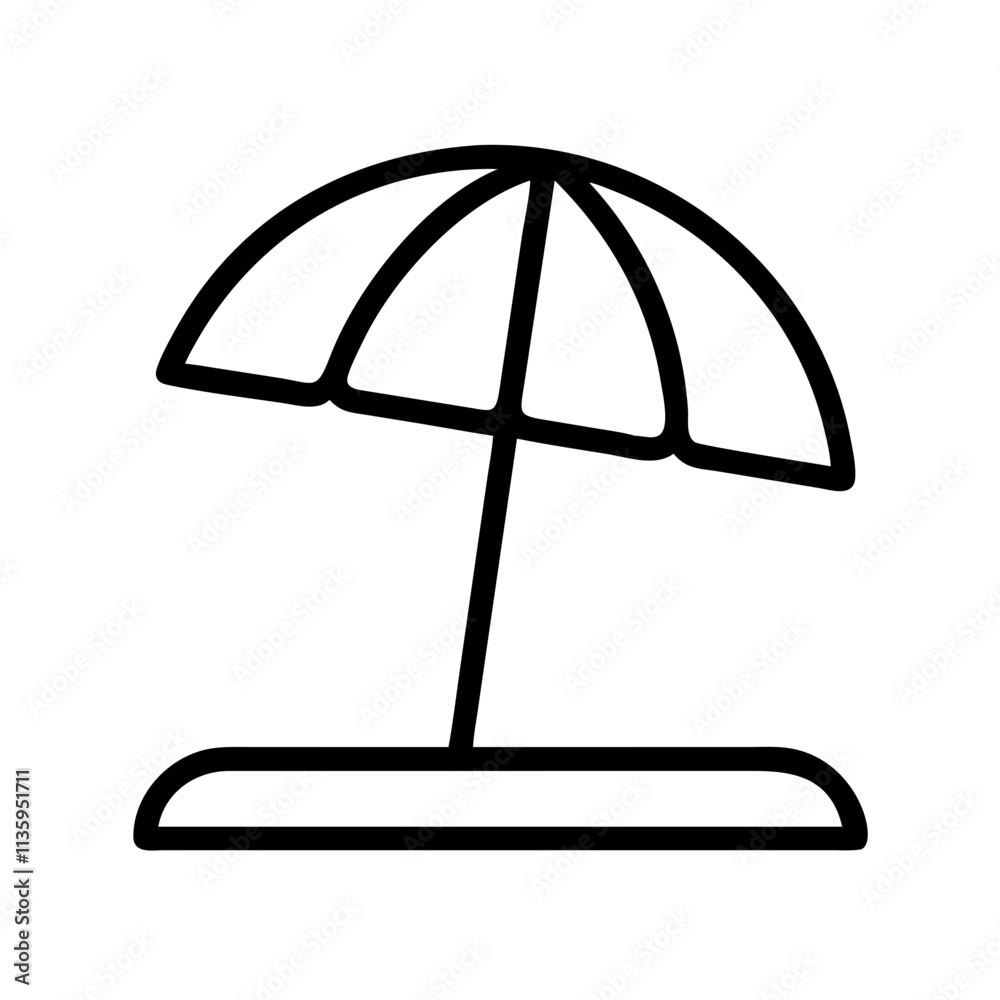 beach umbrella icon, summer line art, summer icon - simple black line art icon of beach umbrella, symbolizing summer celebrations. summer vector art. beach umbrella icon, summer line art, summer icon - simple black line art icon of beach umbrella, symbolizing summer celebrations. summer vector art.