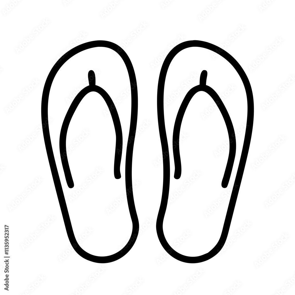 flip flops icon, summer line art, summer icon - simple black line art icon of flip flops, symbolizing summer celebrations. summer vector art. flip flops icon, summer line art, summer icon - simple black line art icon of flip flops, symbolizing summer celebrations. summer vector art.