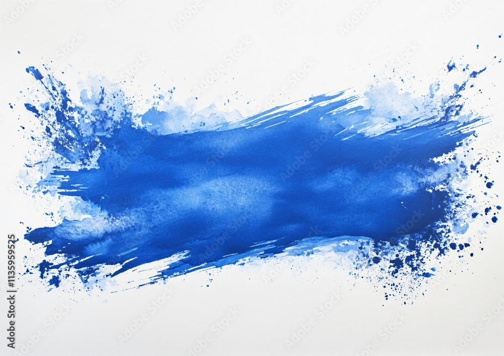 Abstract Blue Watercolor Splash Background Texture