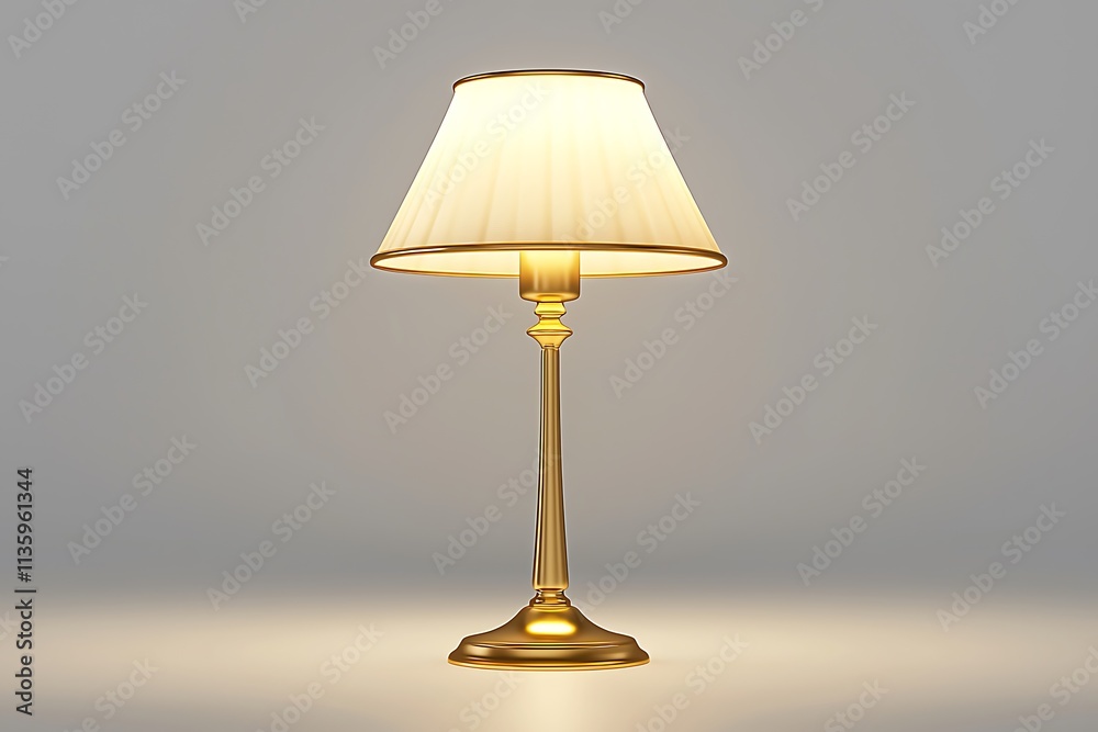 Elegant Gold Table Lamp with White Shade Elegant Gold Table Lamp with White Shade
