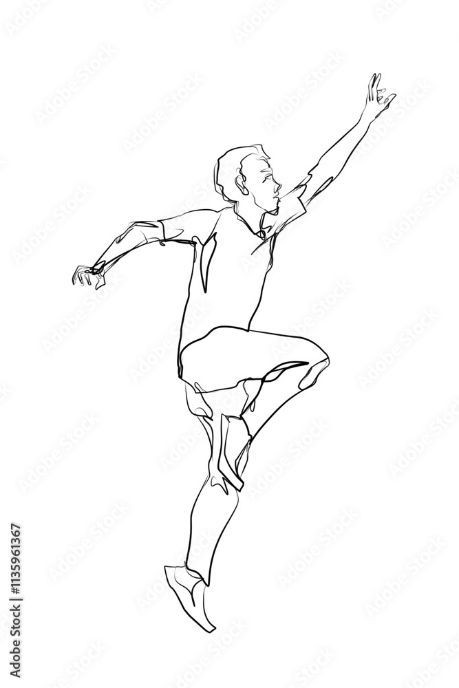 line art illustration of a man taking steps to move forward line art illustration of a man taking steps to move forward