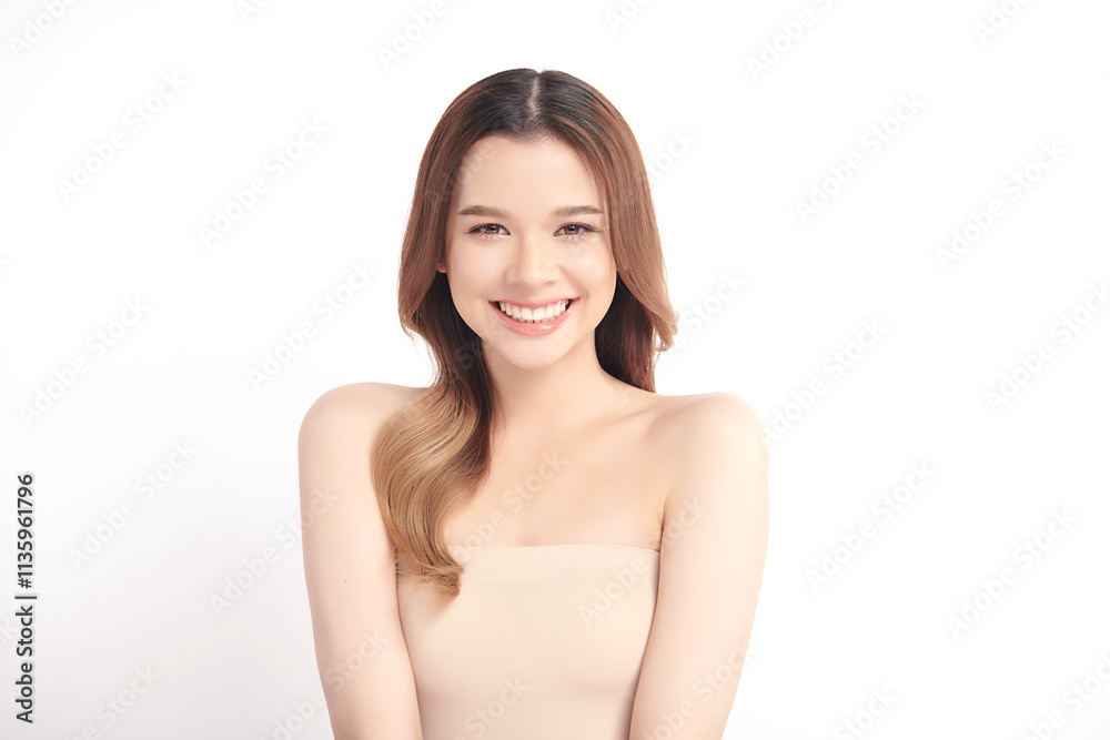 Beautiful young asian woman with clean fresh skin on white background, Face care, Facial treatment, Cosmetology, beauty and spa, Asian women portrait. Beautiful young asian woman with clean fresh skin on white background, Face care, Facial treatment, Cosmetology, beauty and spa, Asian women portrait.