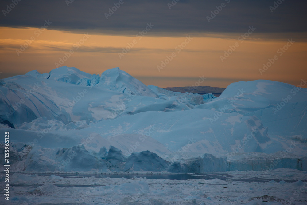 Spectacular and beautiful scenery of Greenland in autumn Spectacular and beautiful scenery of Greenland in autumn