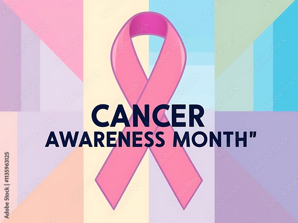 Pink Ribbon Cancer Awareness Month Graphic Design Pink Ribbon Cancer Awareness Month Graphic Design