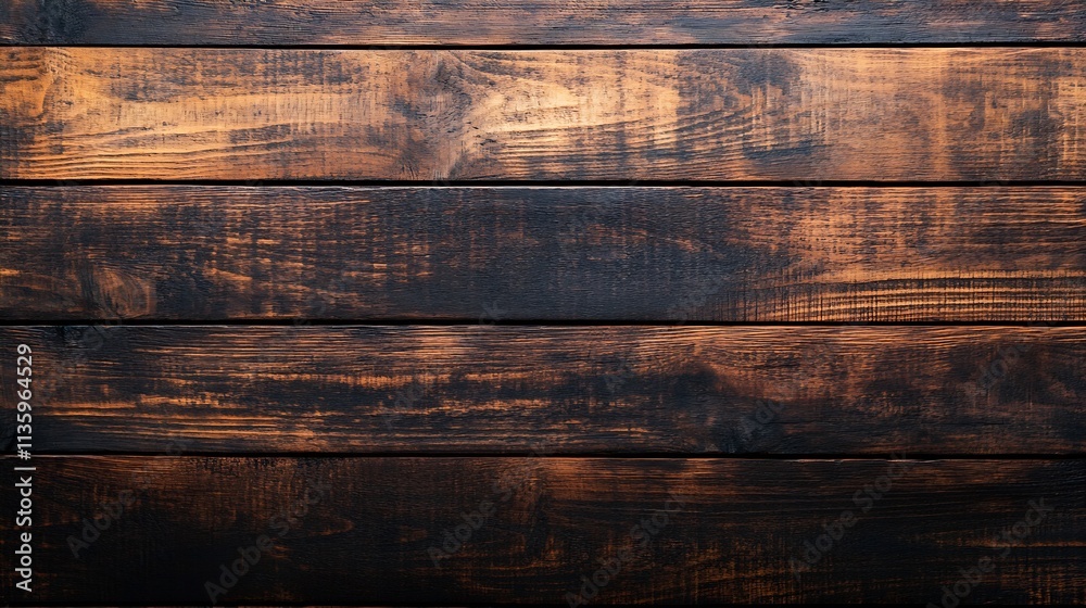 Rustic Dark Wooden Planks with Textured Surface for Backgrounds and Rustic Design : Generative AI