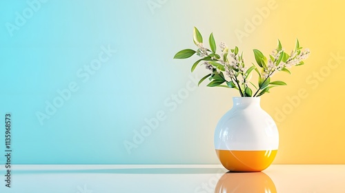 Wallpaper Mural Elegant Floral Arrangement in a Modern Vase Indoor Setting Still Life Photography Minimalist Aesthetic Torontodigital.ca