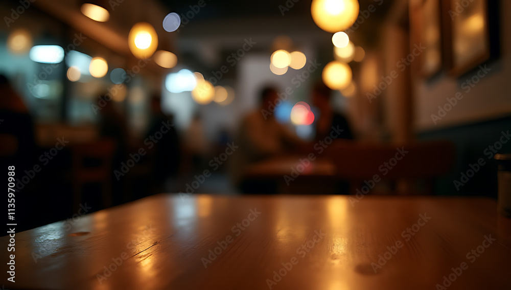 A blurred wood table is partially visible in the dimly lit background of a bustling nighttime café or restaurant scene._00004_ A blurred wood table is partially visible in the dimly lit background of a bustling nighttime café or restaurant scene._00004_