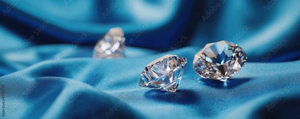 Elegant diamonds resting on plush velvet, showcasing their stunning facets and brilliance. Elegant diamonds resting on plush velvet, showcasing their stunning facets and brilliance.