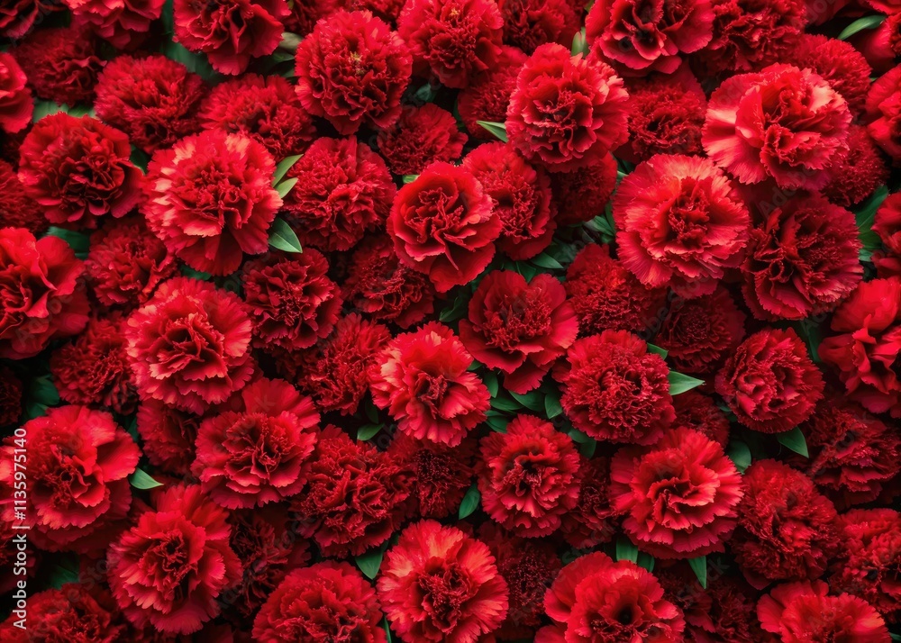 custom made wallpaper toronto digitalA breathtaking aerial view captures a carpet of red carnations, their color mirrored in the background.