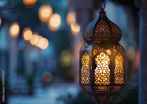 Intricate Lantern in a Festive Setting photo