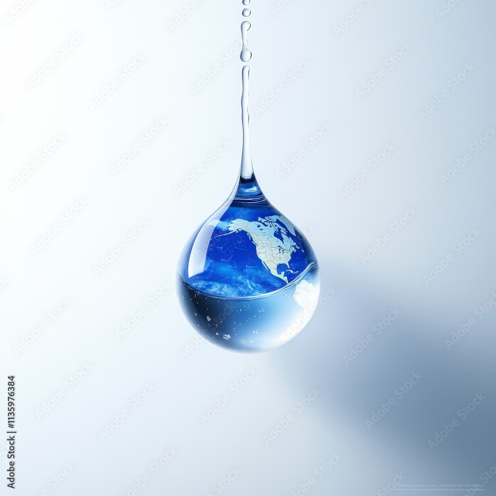 Water drop with earth inside nature scene abstract concept minimalist environment macro view Water drop with earth inside nature scene abstract concept minimalist environment macro view