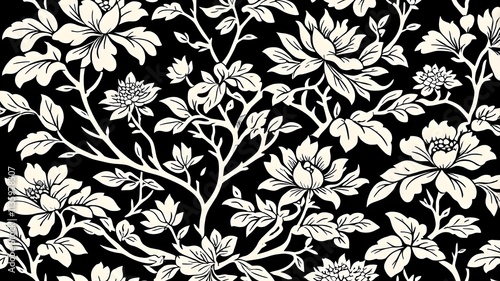 Elegant Cultural Wallpaper with Repeating Patterns