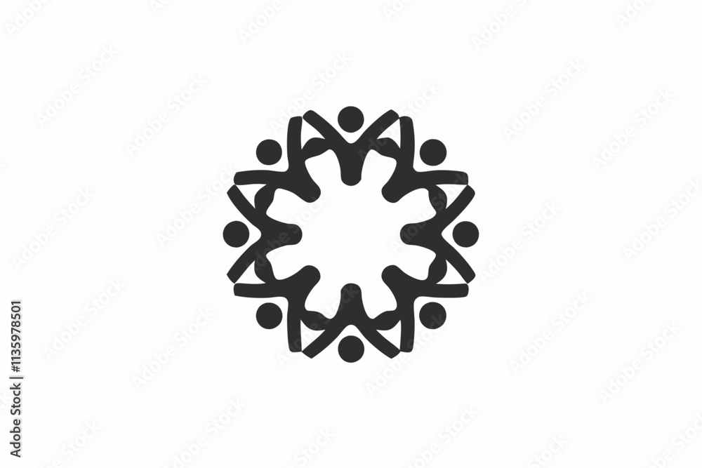creative team building icon and logo vector illustration creative team building icon and logo vector illustration