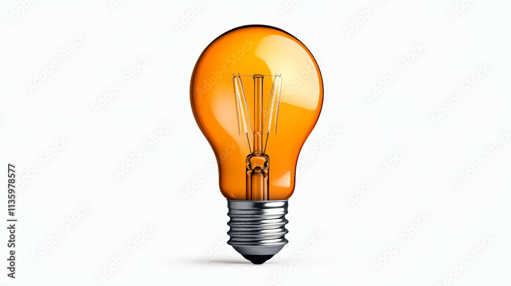 Amber Illumination: A warm, inviting amber light bulb glows brightly, casting a soft, inviting light. Perfect for projects related to ideas, innovation, and energy efficiency. Amber Illumination: A warm, inviting amber light bulb glows brightly, casting a soft, inviting light. Perfect for projects related to ideas, innovation, and energy efficiency.
