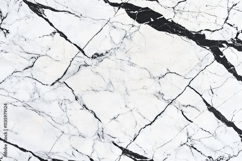 Stunning Black and White Marble Texture Seamless Pattern