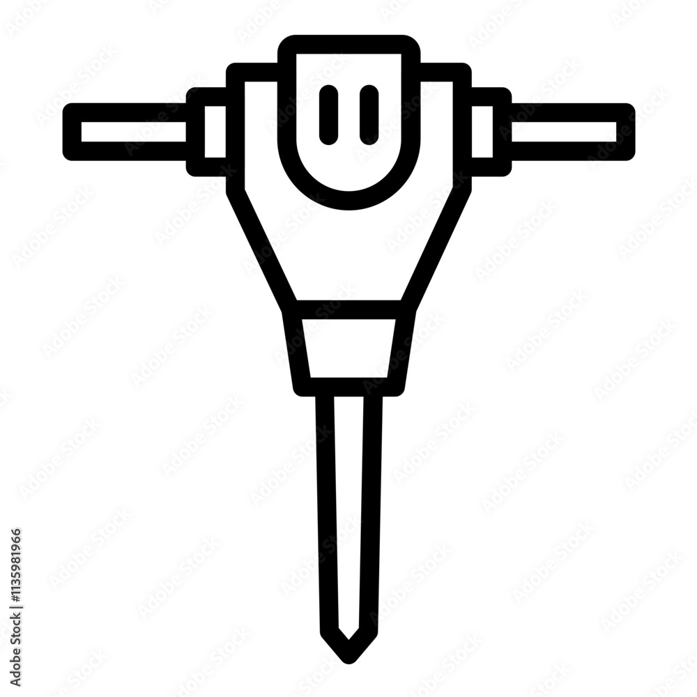 Vector Design Jackhammer Icon Style Vector Design Jackhammer Icon Style