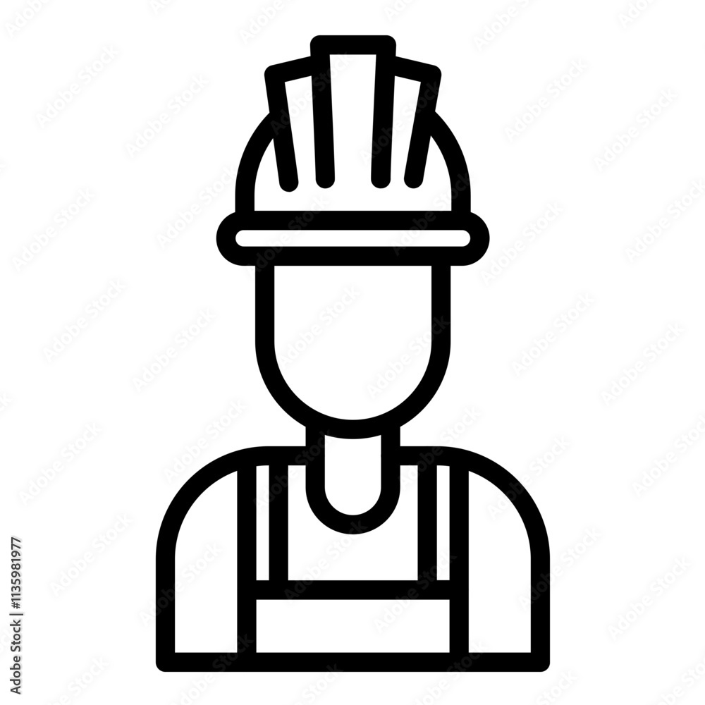 Vector Design Construction Worker Icon Style Vector Design Construction Worker Icon Style