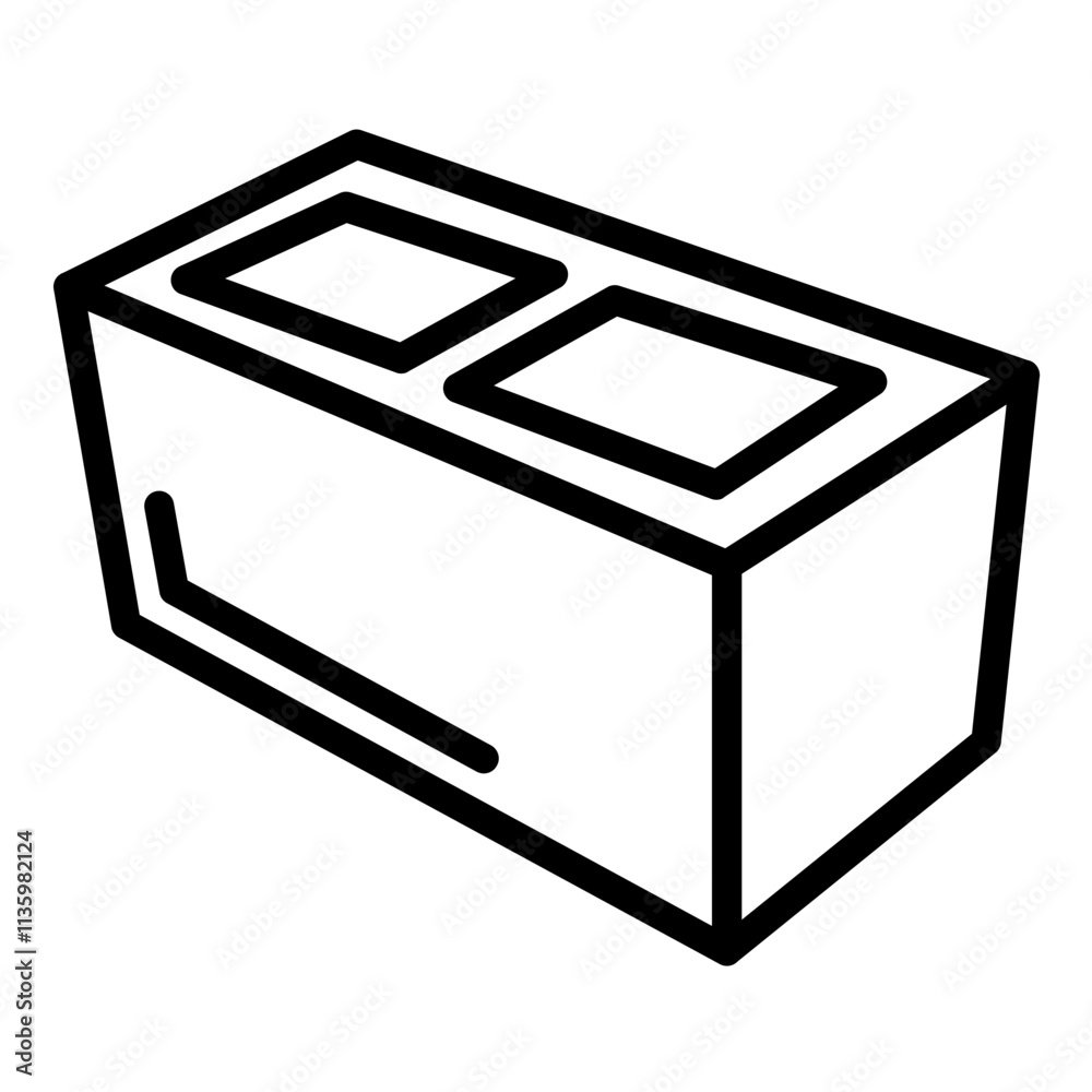 Vector Design Concrete Block Icon Style Vector Design Concrete Block Icon Style