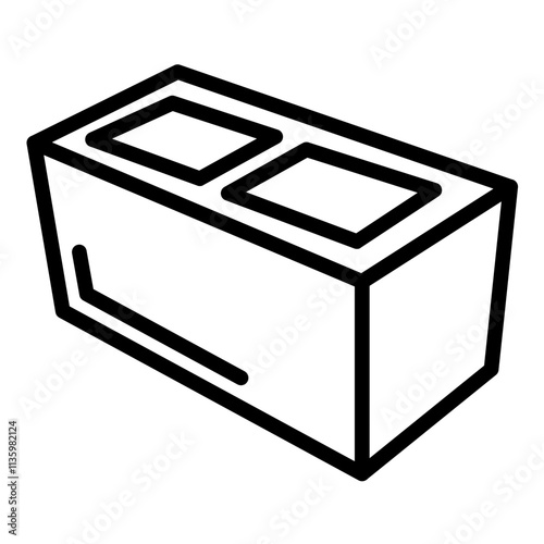 Vector Design Concrete Block Icon Style